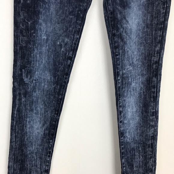 Mind Code LA Dark Acid Wash Jeans Jeggings Size 0 - Picture 3 of 5